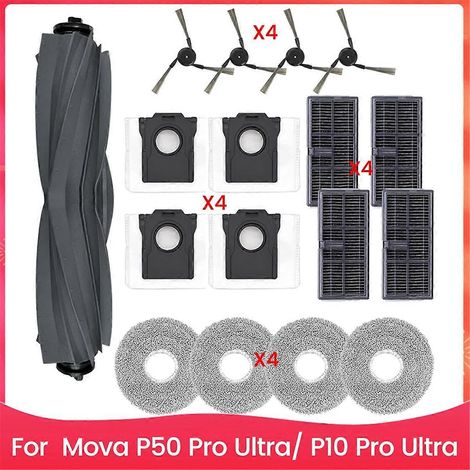 Kits de pièces de rechange pour aspirateur P50 Pro Ultra/P10 Pro Ultra : brosse latérale principale, filtre HEPA, taille M (1/5)