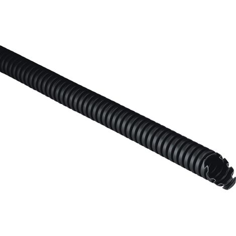 Rotolo 100 metri tubo corrugato in pvc nero con tirafilo diametro 20 mm per edilizia
