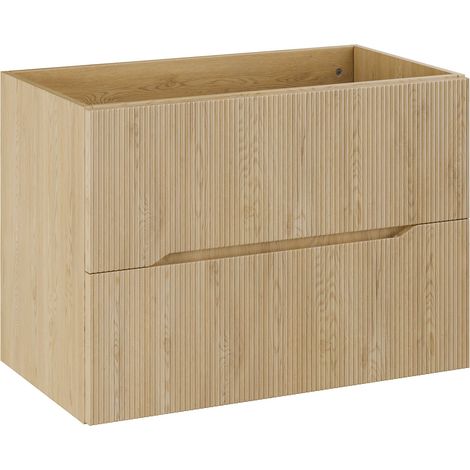 Meuble suspendu sous lavabo NORDIC chêne cremona 80 cm (1/5)