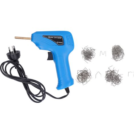 Pistolet de soudure plastique avec agrafes robustes pratique, kit réparation pare-chocs soudeur PVC, prise AU 200-240V, bleu (1/5)