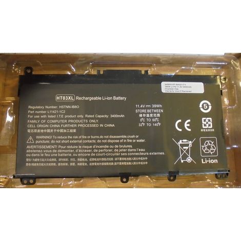 MicroBattery CoreParts Laptop Battery for HP 39Wh Li-Pol 11.55V 3400mAh , HSTNN-LB8M HT03XLL11119-855 L11421- (39Wh Li-Pol 11.55V 3400mAh HP15-CS, 17-BY, 250 G7, 255 G7, HSTNN-1B80, HSTNN-DB8S, HSTNN-