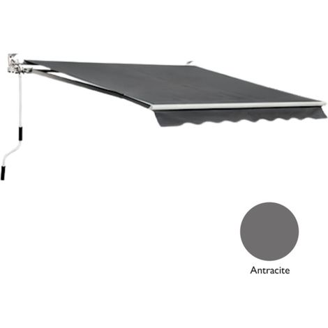 Tenda da sole a barra quadra 300x200 cm avvolgibile antracite (1/3)