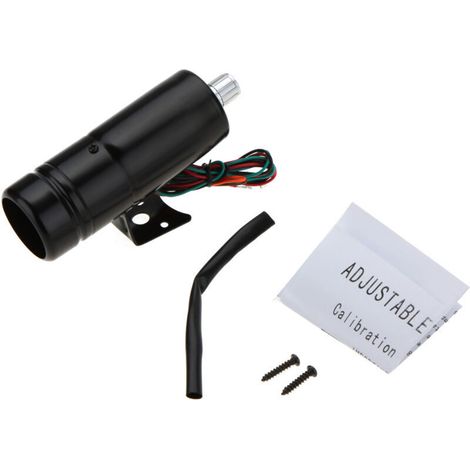 Tachymètre réglable 1K-11K tr/min, jauge de tachymètre, lumière de changement de vitesse en aluminium, LED bleu/rouge, surface noire (1/4)