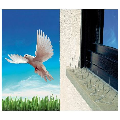 Pic anti pigeon Transparent 13,5 x 11,7 x 32 cm - Prima Flora 610261