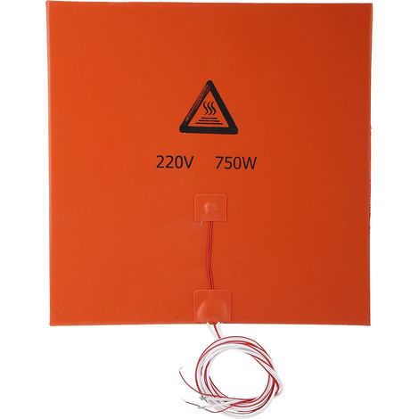 Tappetino riscaldante in silicone – piano riscaldato – 220V 750W – 300x300mm – accessorio per stampante 3D