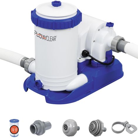 Bestway – Cartouche de filtre de piscine 58391 – Type IV – Débit 9 463 L/h – Compatible avec piscines jusqu'à 62 000 L (1/5)