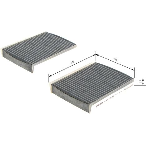 Bosch R2386 - Filtre d'habitacle anti-odeurs au charbon actif (1/2)