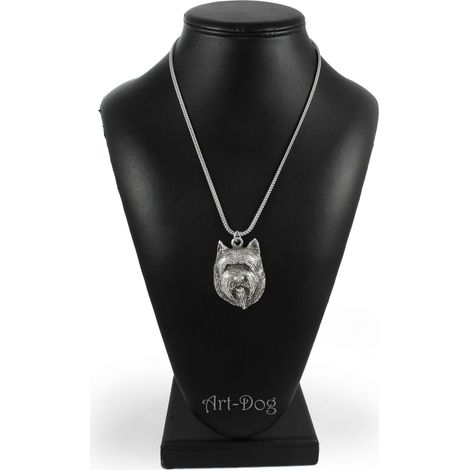 Cairn Terrier II - collana con ciondolo a forma di cane su catena d'argento, gioiello unico di Art-Dog (1/5)