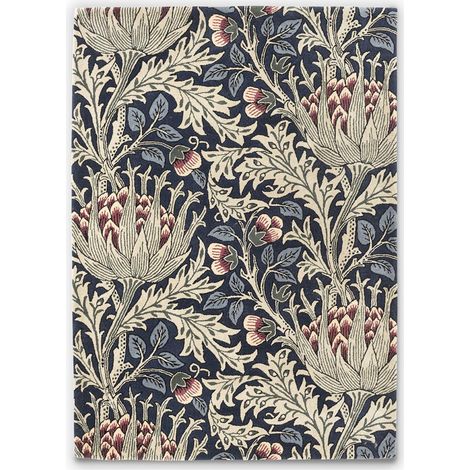 Tapis salon et chambre en laine 170x240 bleu et vert fait à la main (1/5)