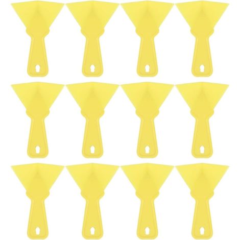 CCYKXAGrattoir D'angle pour Cloisons Sèches Réutilisable en Plastique Jaune Poignée Confortable,Lot de 12Outils pour Travaux de Finition D'angles Intérieurs (1/5)