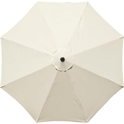 GARRYFIZH Auvent de remplacement pour parasol de terrasse,3 m , 8 baleines , couverture extérieure pour jardin, cour, Beige(auvent uniquement) (1/5)