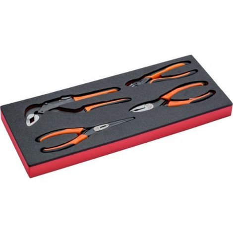 BAHCO - Jeu de pinces, module mousse 1/3 Fit&Go - 4 pcs