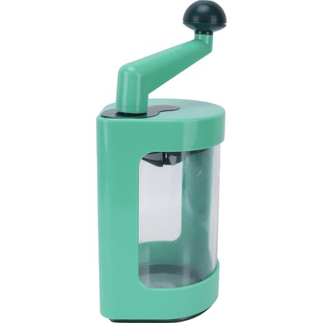Coupe-légumes manuel à manivelle, outil pratique pour la maison, pour râper et trancher, avec 2 lames (1/5)