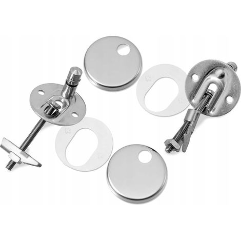 WC-Sitz-Befestigungsset – Chrom poliert – 10 mm Durchmesser – WC-Scharnier – WC-Zubehör (1/3)