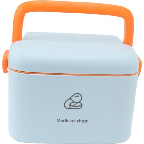 Grande boîte de rangement pour médicaments, organisateur de boîte de rangement pour médicaments d'urgence familiaux avec plateau amovible, type A (1/5)
