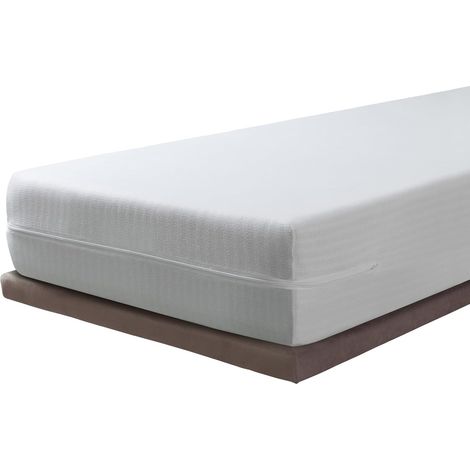 Housse de Matelas élastique et Respirante 140 x 190/200 Protecteur/Couvre-Matelas Ajustable avec Fermeture éclair. Tissu résistant en Coton. Hauteurs de Matelas allant jusqu'à 30 cm (1/5)