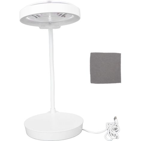 Lampe de bureau LED 2X grossissement 130mm, tube flexible 13X loupe pour tatouage et manucure, blanc (1/5)
