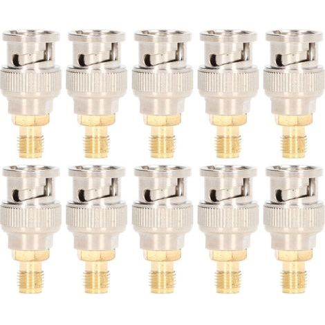 Kit de conversion d'instruments, 10 pièces, adaptateur coaxial RF, connecteur SMA femelle vers BNC mâle (1/3)
