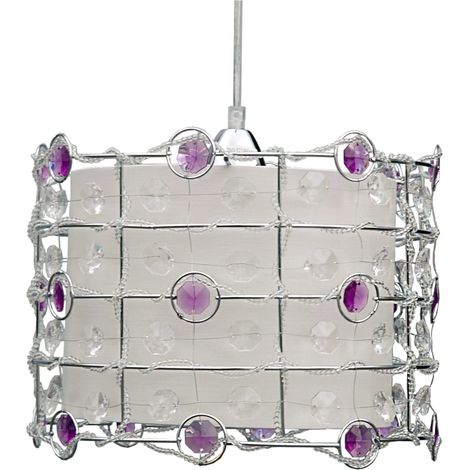 Lampada a sospensione cristallo Candellux Seneca Ø30 cromo (1/2)