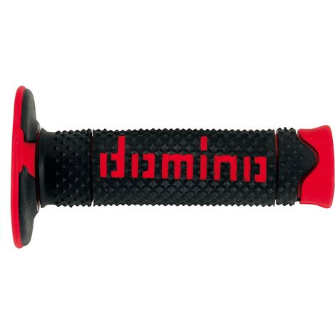 Manopole Domino Off Road a piramide a due componenti, nero/rosso