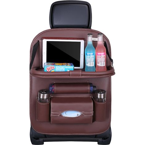 Organizador de asiento de coche, protector de asiento, funda de asiento, estante, mini mesa de centro para coche (1/5)