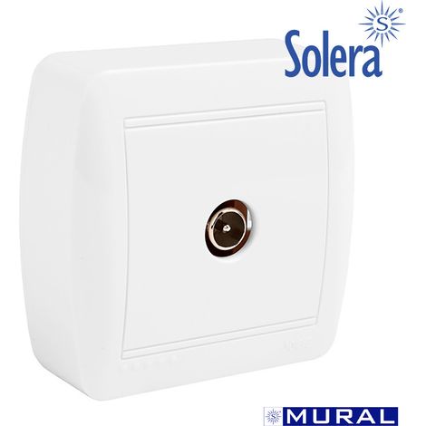 Presa Segnale Singola per TV 74x72x28mm Solera Parete MUR94U