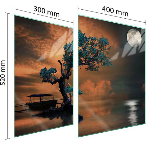 PLACA PROTECTORA DE VIDRIO PARA ESTUFA 70x52 ÁRBOL (1/5)