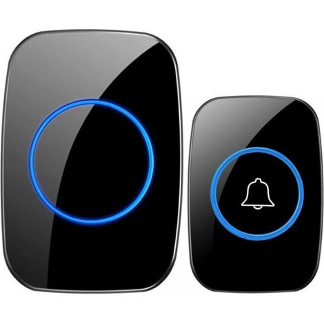 Wireless Outdoor Doorbell, IP44 Waterproof 300m, Black LED, Electronic - Wireless Outdoor Doorbell (1/5)
