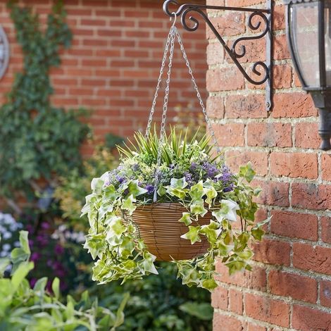 Lilac Bloom Artificial Hanging Basket (1/2)
