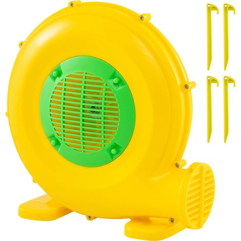 Gonfiatore elettrico da 450 W per parco giochi gonfiabile, Soffiatore elettrico resistente alle alte temperature, Pompa ad aria elettrica, Giallo (1/5)