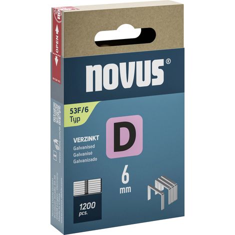 Novus Tools 042-0788 Flachdrahtklammern Typ 53F 1200 St. Abmessungen (L x B) 6 mm x 11.3 mm