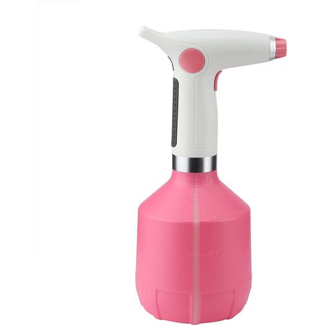 Wiederaufladbare elektrische Sprühflasche mit USB-Anschluss zum Bewässern von Blumen und Pflanzen (Pink) (1/5)