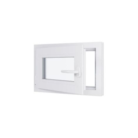 Finestra in PVC - Triplo vetro - Bianco - 600 mmx400 mm cm