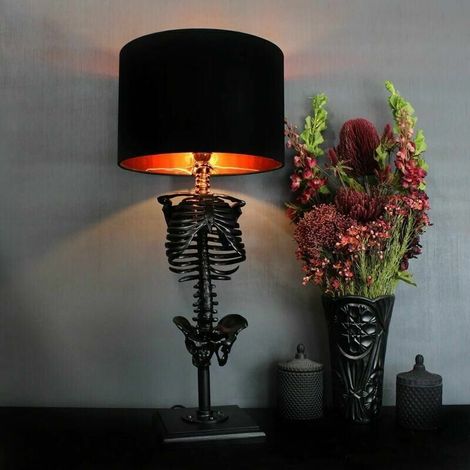VURAHOME -La lampe de table squelette lampe décorative classique maison gothique lampe de table squelette