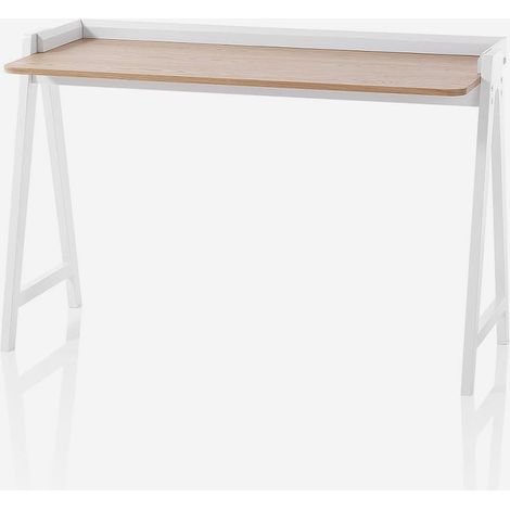 Scrivania ufficio in mdf con piano ampio 123x54 Boston - Bianco (1/3)