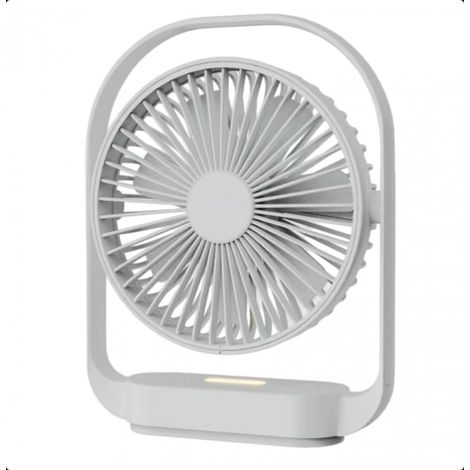 4 Ventilateur de Bureau à Vitesses, Ventilateur USB, Petit Ventilateur Silencieux Rotatif 330° Ventilateur a Pile Rechargeable Ventilateur Bureau Nightlight de Chevet de Chambre Ventilateur de bureau (1/5)