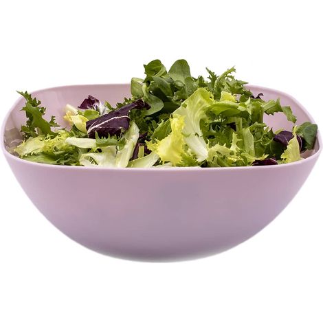 Cuenco de plastico cuadrado para comida Bol 1.8 Litros Rosa claro