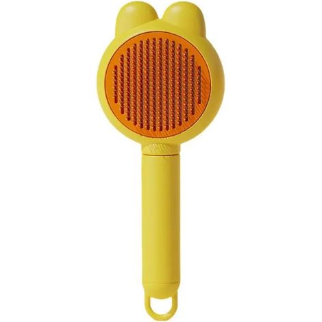 Brosse de nettoyage pour chats et chiens, outil de toilettage pour animaux de compagnie, jaune (1/2)