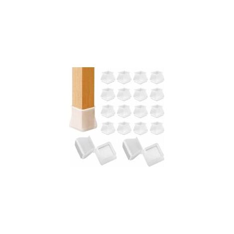 Kit de 16 Pcs de Silicone Chaise Casquettes Protection des Pieds de Chaise Carrée Capuchons Patins Silicone Membrane 495770, 795083 35-40mm - Crezuo (1/4)