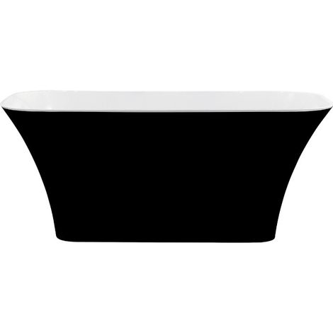 Baignoire îlot noir mat avec bonde noir ASSOS 160x70 (1/3)