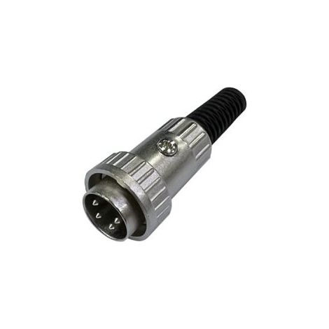 Connecteur DIN RS PRO, 4 contacts, Mâle, Montage sur câble ( Prix pour 1 )