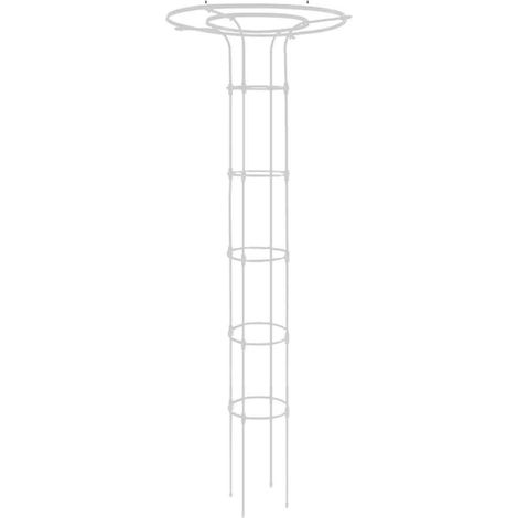 Elevador Para Macetas - Estructura Metalica - Altura 90 Cm - Diametro Anillo 28 Cm - Color Rosa - 1 Unidad (1/5)