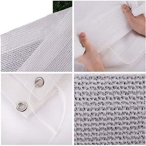 Brise-Soleil, Filet D'Ombrage 1X2M Épaissi Et Crypté Filet D'Isolation Végétale (Blanc) (1/4)