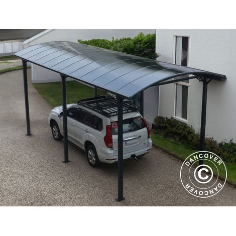 Carport XL Boston, 3.59x7.62x3.6 m, Grey - Dancover