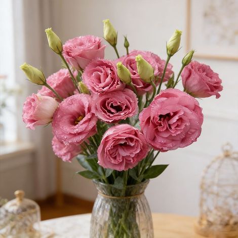 Lisianthus Rose Foncé – 1000 Graines d’Eustoma à Floraison Riche, Culture Facile en Pot ou Pleine Terre (1/5)