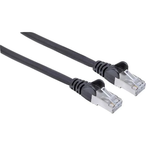 [NEUWERTIG] B-Ware Intellinet Netzwerkkabel Patchkabel Rj45 Cat 6a 30m Schwarz Folienschirm