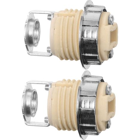Lot de 2 douilles de lampe G9 avec anneau en céramique - Filetage G9 - Remplacement pour culot de lampe - Compatible avec douilles de plafonnier et barres lumineuses - Supports de montage (1/5)