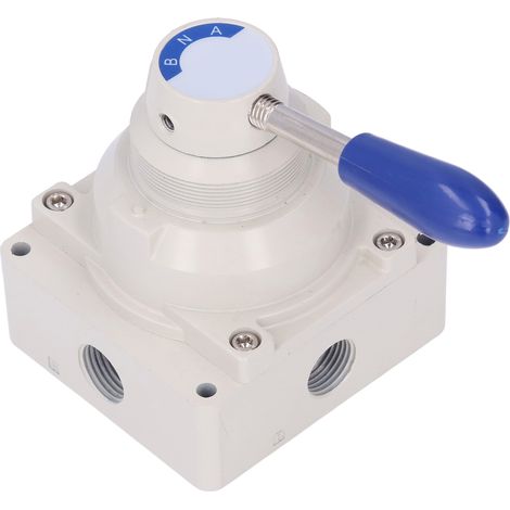 Robinets pneumatiques à levier rotatif 2 positions 4 voies, vanne de commande de débit, accessoire 4HV410-15, pour air comprimé. (1/5)