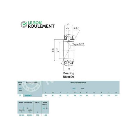 Roulement de palier UK308-D1-NTN