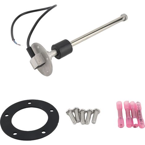 Unité d'envoi de réservoir de carburant de voiture 240-33ohm capteur de niveau d'eau à flotteur à induction magnétique en acier inoxydable pour véhicule d'ingénierie de yacht RV 250 mm / 9,8 pouces. (1/2)